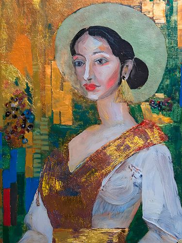 Modern portret van een klassieke vrouw