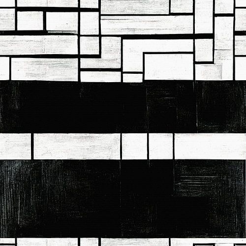 Art deco black and white pattern #V