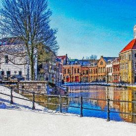 Winterbild Schiedam von Frans Blok