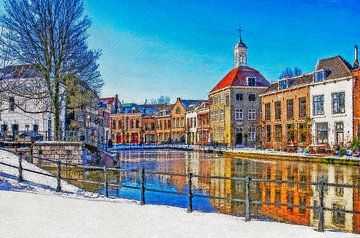 Winterbeeld Schiedam van Frans Blok