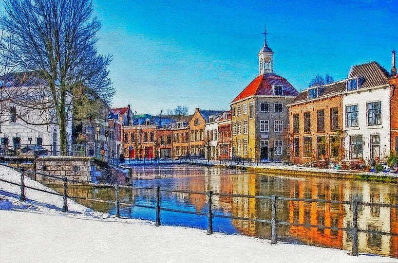 Winterbild Schiedam von Frans Blok