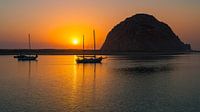Sonnenuntergang in Morro Bay, Kalifornien von Henk Meijer Photography Miniaturansicht