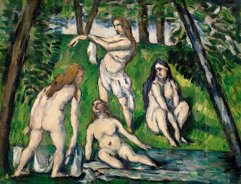 Cézanne, Vier Badende (ca. 1876-1877) von Atelier Liesjes