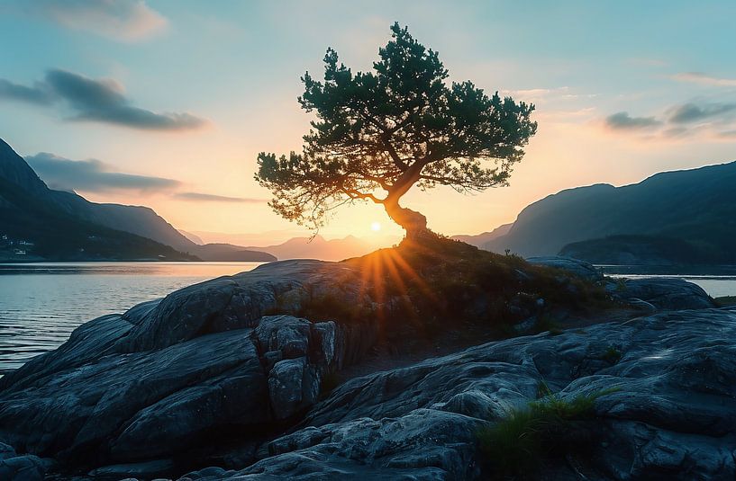 Herfstlandschap van fernlichtsicht