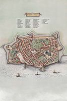 Map Harderwijk 17th century