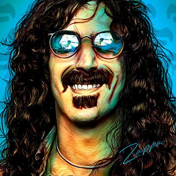 Pop Art kunstwerk van Frank Zappa van Martin Melis