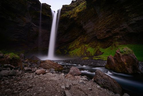 Kvernufoss is a less frequently visited waterfall in southern Iceland.