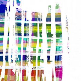 Streifen Schwarz Weiß Pastell 1 von Claudia Gründler