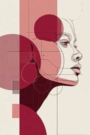 Lijnportret in Roze no.4