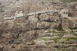 Monastery of temptation on the rock, a place where according to legend the devil tempted Christ, Sto by Michael Semenov