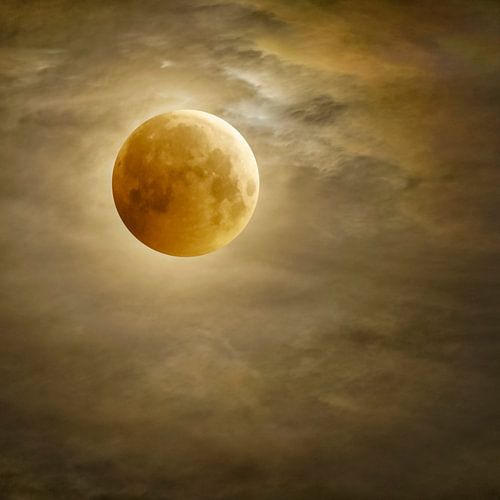 Over the Moon in Digital Art. Impressionism.