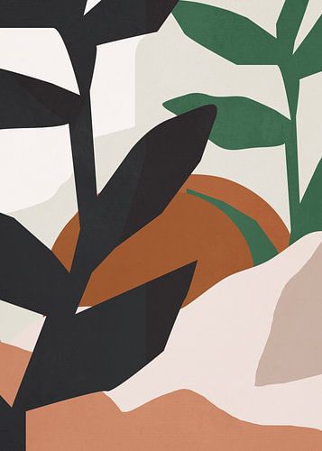 Abstract Art Tropical Leaves