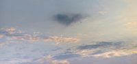 Colored evening sky with heart
