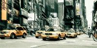 New York - Yellow Cabs on Time Sqaure par Hannes Cmarits Aperçu