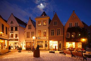 Schnoorviertel bei Abenddämmerung