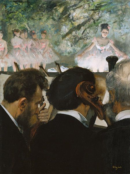Edgar Degas ,de orkestmuzikanten van finemasterpiece