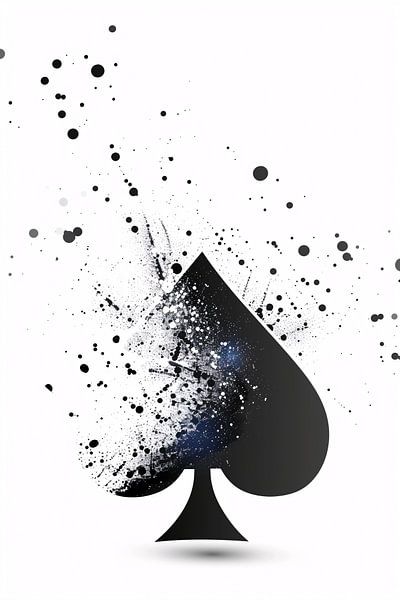 Abstract Schoppen Aas in Zwart-Witte Explosie van Imperial Art House