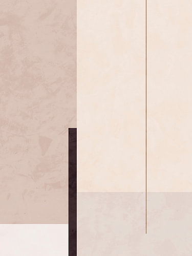 Minimalistische, geometrische, abstracte kunst in aardetinten