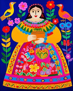 Illustrated portrait "The colours of Mexico" by Studio Allee