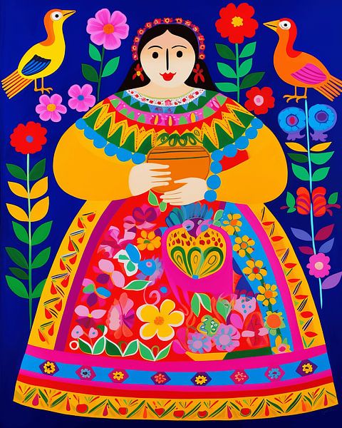 Illustrated portrait &quot;The colours of Mexico&quot; by Studio Allee