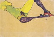 Liggend vrouwelijke naakte torso, Egon Schiele - 1910 van Atelier Liesjes thumbnail