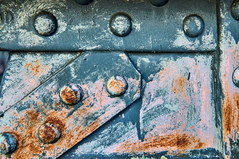 Rusty metal connection of a bridge by Jenco van Zalk