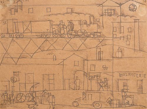 Joaquín Torres García - Het station (1930)