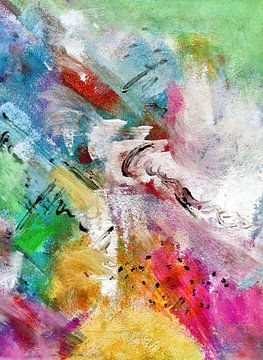 Abstrakt  - Farben des Frühlings 1 von Claudia Gründler