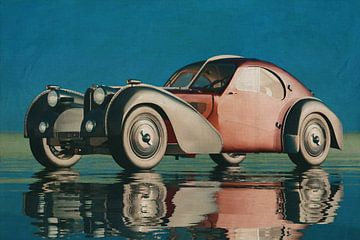Zeldzame klassieke Bugatti 57 SC Atlantic uit 1938