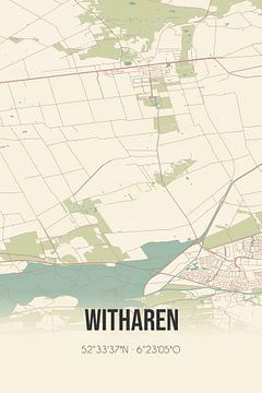 Vintage landkaart van Witharen (Overijssel) van Rezona