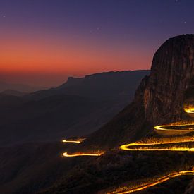 Leba Pass bij zonsondergang, Angola van Stef Kuipers