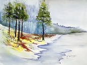 Boslandschap van Rita Tielemans Kunst thumbnail