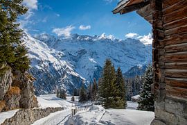 Schneebedeckte Schweizer Berge von Patrick Nijland