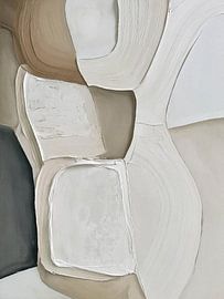 Beige et blanc en relief aux formes organiques sur Color Square