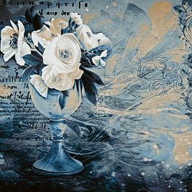 A swirling glass of flowers by Helga Blanke