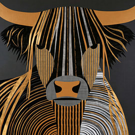 Geometrische Stier Uitdrukking van Imagine
