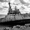 Black-and-white photo EDRO III shipwreck - Maritime beauty in pictures by Melissa Peltenburg