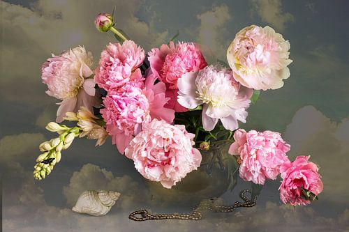 Nature morte Pivoines sur Willy Sengers