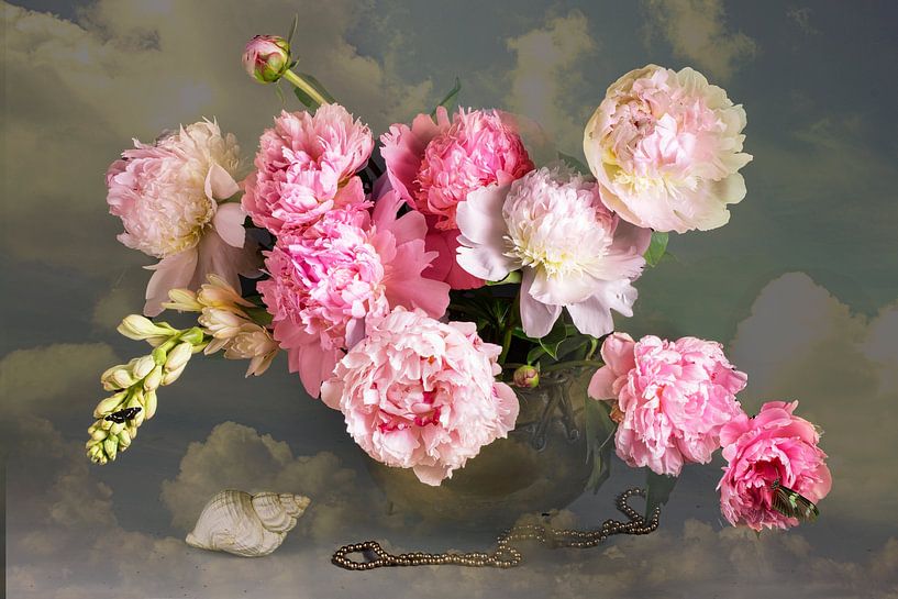 Nature morte Pivoines par Willy Sengers