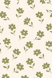 Minimalistisch Groen Bloemenpatroon Poster