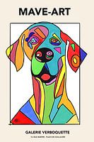 HOND SUL abstracte kleurrijke POSTER of AFFICHE