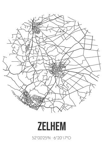 Zelhem (Gelderland) | Landkaart | Zwart-wit