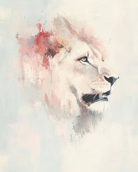 Löwe im Dunst von Franka Poulain