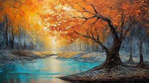 Paysage fluvial pittoresque
