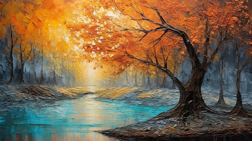 Picturesque river landscape