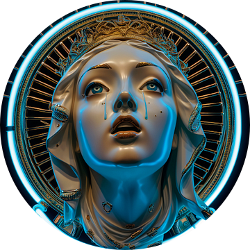 Neon Madonna 1 van Ernst Leijdekkers