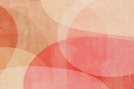 Warm Pastel Organic Shapes on Linen by Dina Dankers