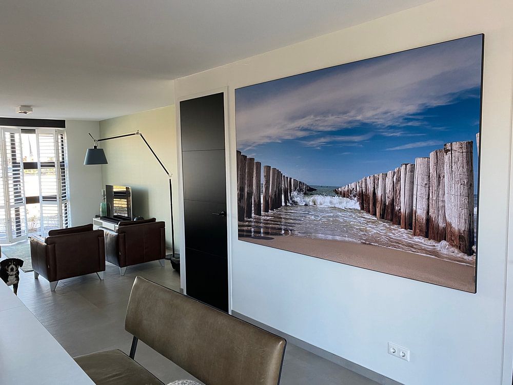 Die Wellenbrecher am Strand von Domburg, Zeeland  von Martijn van der Nat 