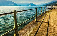 Bochtig pad langs het Lago Maggiore