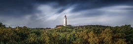 Lighthouse Dornbusch on Hiddensee with moving clouds by Voss photography